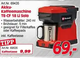 Zgonc Akku- Kaffeemaschine TE-CF 18 Li Solo Angebot