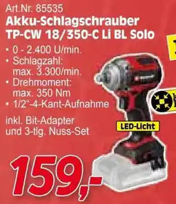 Zgonc Akku-Schlagschrauber TP-CW 18/350-C LI BL Solo Angebot