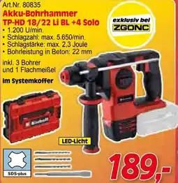 Zgonc Akku-Bohrhammer TP-HD 18/22 Li BL +4 Solo Angebot
