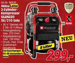 Zgonc Akku-Leise- 2-Zylinder- Kompressor SILENZZO 36/210 Solo Angebot