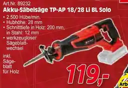 Zgonc Akku-Säbelsäge TP-AP 18/28 Li BL Solo Angebot