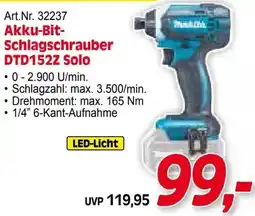 Zgonc Akku-Bit- Schlagschrauber DTD152Z Solo Angebot