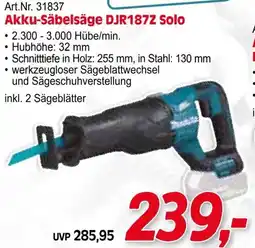 Zgonc Akku-Säbelsäge DJR187Z Solo Angebot