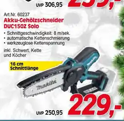 Zgonc Akku-Gehölzschneider DUC150Z Solo Angebot