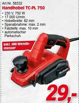 Zgonc Handhobel TC-PL 750 Angebot