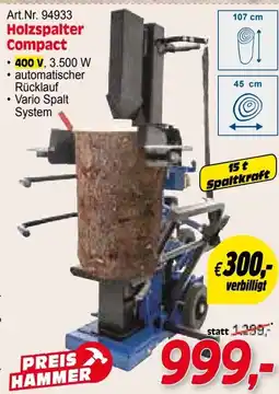 Zgonc Holzspalter Compact Angebot