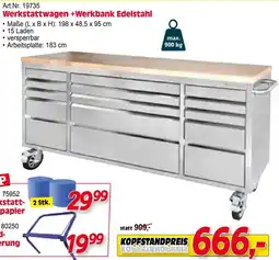 Zgonc Werkstattwagen +Werkbank Edelstahl Angebot