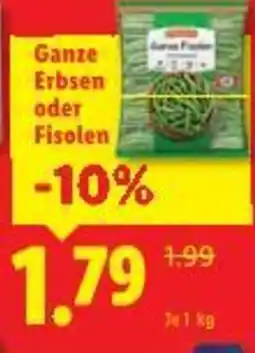 Lidl Ganze Erbsen oder Fisolen Angebot