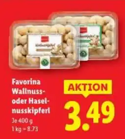 Lidl Favorina Wallnuss oder Hasel nusskipferl Angebot