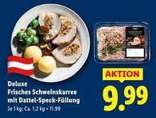 Lidl Deluxe Frisches Schweinskarree mit Dattel Speck Füllung Angebot