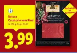 Lidl Deluxe Carpaccio vom Rind Angebot