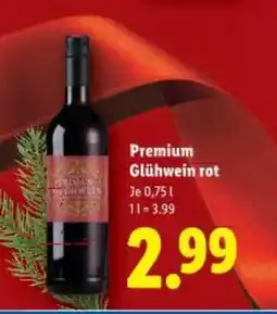 Lidl Premium Glühwein rot Angebot