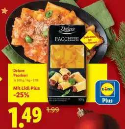 Lidl Deluxe Paccheri Angebot