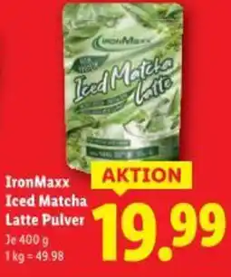 Lidl IronMaxx Iced Matcha Latte Pulver Angebot