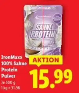Lidl IronMaxx 100% Sahne Protein Pulver Angebot