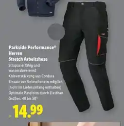 Lidl Parkside Performance Herren Stretch Arbeitshose Angebot