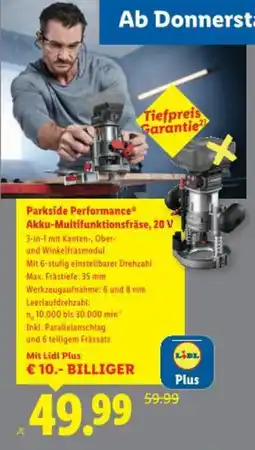 Lidl Parkside Performance Akku-Multifunktionsfräse Angebot