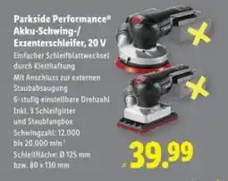 Lidl Parkside Performance Akku-Schwing Exzenterschleifer Angebot