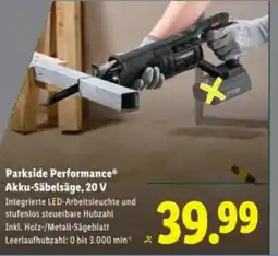 Lidl Parkside PerformanceAkku-Säbelsäge Angebot