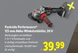 Lidl Parkside Performance Akku-Winkelschleifer Angebot
