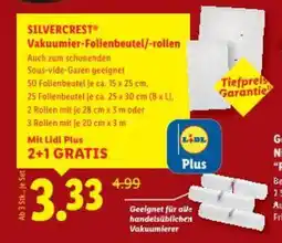 Lidl Silvercrest vakuumier-folienbeutel rollen Angebot