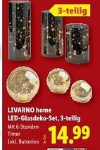 Lidl Livarno home led-glasdeko-set Angebot