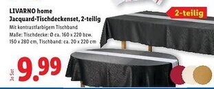 Lidl LIVARNO home Jacquard-Tischdeckenset Angebot