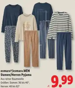 Lidl esmara/esmara MEN Damen/Herren Pyjama Angebot