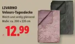Lidl LIVARNO Velours-Tagesdecke Angebot