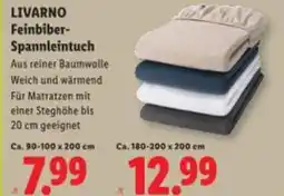 Lidl LIVARNO Feinbiber- Spannleintuch Angebot