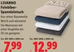 Lidl LIVARNO Feinbiber- Spannleintuch Angebot