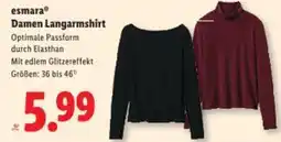 Lidl esmara Damen Langarmshirt Angebot