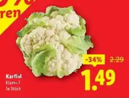 Lidl Karfiol Klasse I Angebot