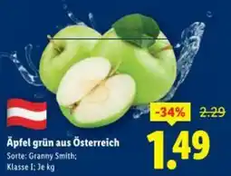 Lidl Äpfel grün aus Österreich Angebot