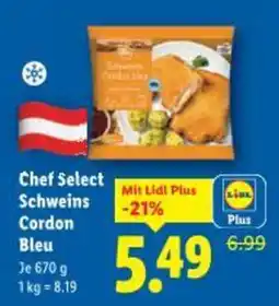 Lidl Chef Select Schweins Cordon Bleu Angebot