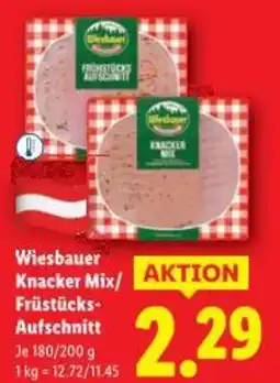 Lidl Wiesbauer Knacker Mix/ Früstücks- Aufschnitt Angebot