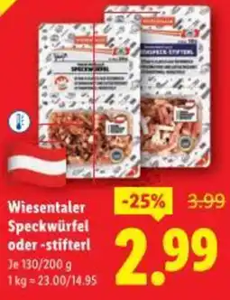 Lidl Wiesentaler Speckwürfel oder -stifterl Angebot