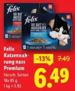 Lidl Felix Katzennah- rung nass Premium Angebot