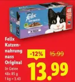 Lidl Felix Katzen- nahrung nass original Angebot