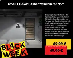 Hellweg näve LED-Solar Außenwandleuchte Nora Angebot