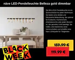 Hellweg näve LED-Pendelleuchte Belleza gold dimmbar Angebot