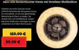 Hellweg näve LED-Deckenleuchte Viento mit Ventilator Angebot