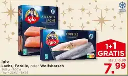 Unimarkt Iglo Lachs, Forelle, oder Wolfsbarsch Angebot