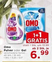 Unimarkt Omo Pulver oder Gel verschiedene Sorten Angebot