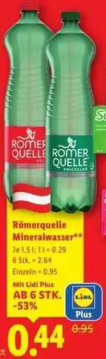 Lidl Roemerquelle Mineralwasser Angebot