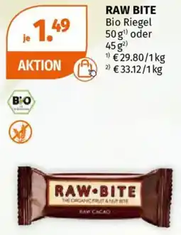 Müller RAW BITE Bio Riegel Angebot