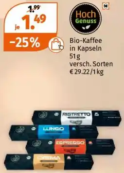 Müller Hoch Genuss Bio-Kaffee Angebot