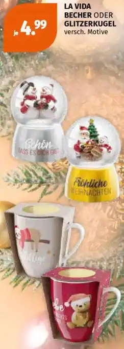 La vida becher oder glitzerkugel