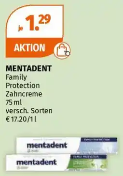 Müller MENTADENT Family Protection Zahncreme Angebot