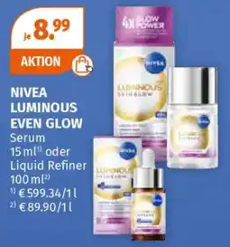 Müller Nivea luminous even glow Angebot